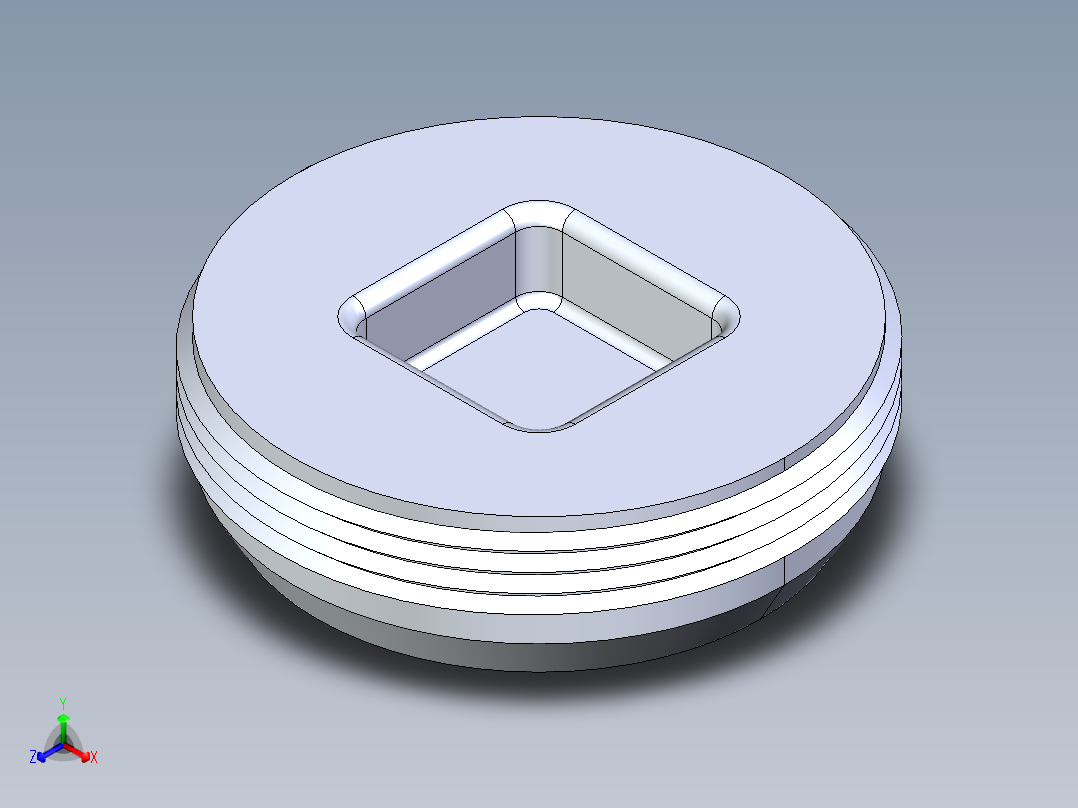 船舶管路系统S25_SeaDrainPLUS_CountersinkCleanPlug-MPT_37E170603_3in Sea Drain Plus - Countersunk Plug - MPT正等轴测图