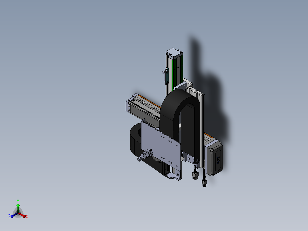 内嵌直交机械手XYG系列XYG210-A3正等轴测图