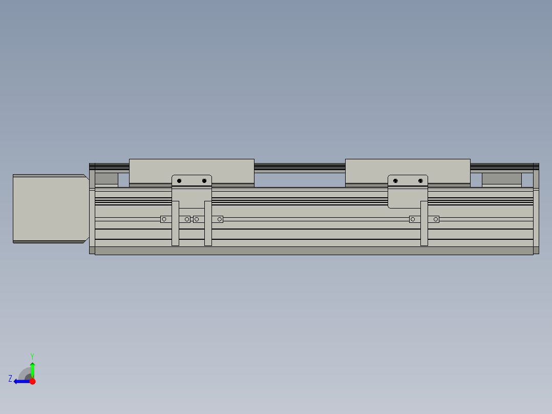 直线模组WG-LHB12-S150-R(B)设计图纸右视图