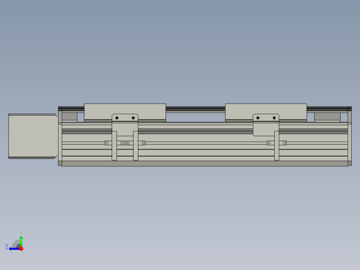 直线模组WG-LHB12-S150-R(B)设计图纸右视缩略图