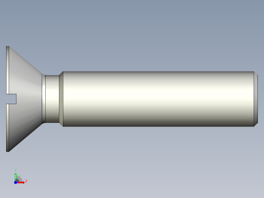 沉头螺钉-Screw_-M22-L100_79-42-4x4-40_-Countersunk_head.stp前视缩略图