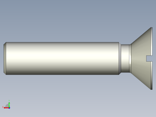 沉头螺钉-Screw_-M22-L100_79-42-4x4-40_-Countersunk_head.stp后视缩略图