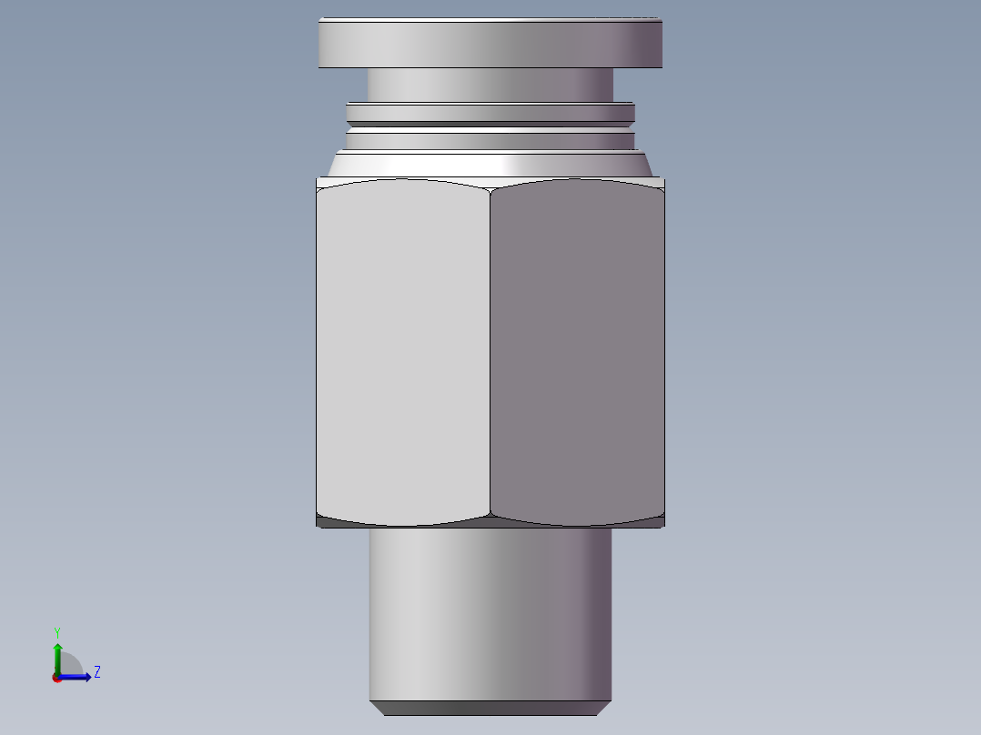 螺纹直通APC8-01（1分8厘）左视图