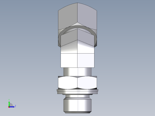卡套式工业通用硬管接头EO_Adjustable_locknut_45_deg_elbow_VEE10SMCF左视缩略图