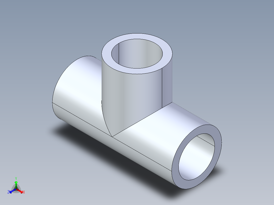 CPVC管件01-Sch80_Tee_SxSxS_9801-005_0.5in主视图