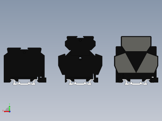 标准DIN导轨35mm安装结构接线板后视缩略图