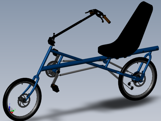 55---概念款式的折叠仰视自行车sw2010三维图纸模型设计图纸