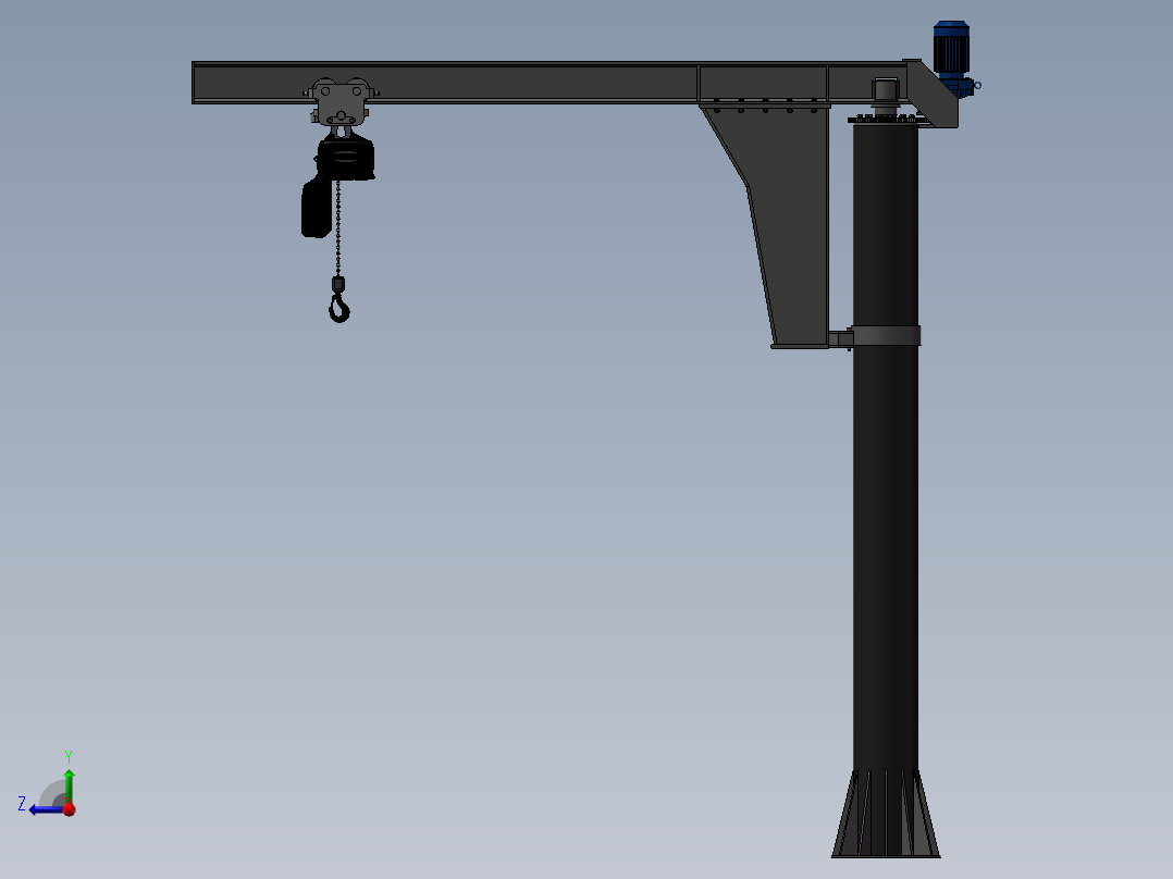 悬臂吊设计右视图