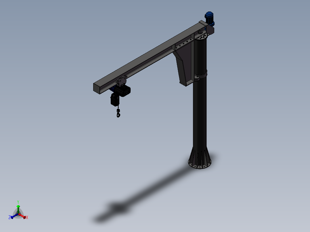 悬臂吊设计正等轴测图