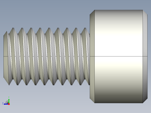 M8 x 1.25mm Thread 12mm LONG SOCKET HEAD CAP SCREW.IGS右视缩略图