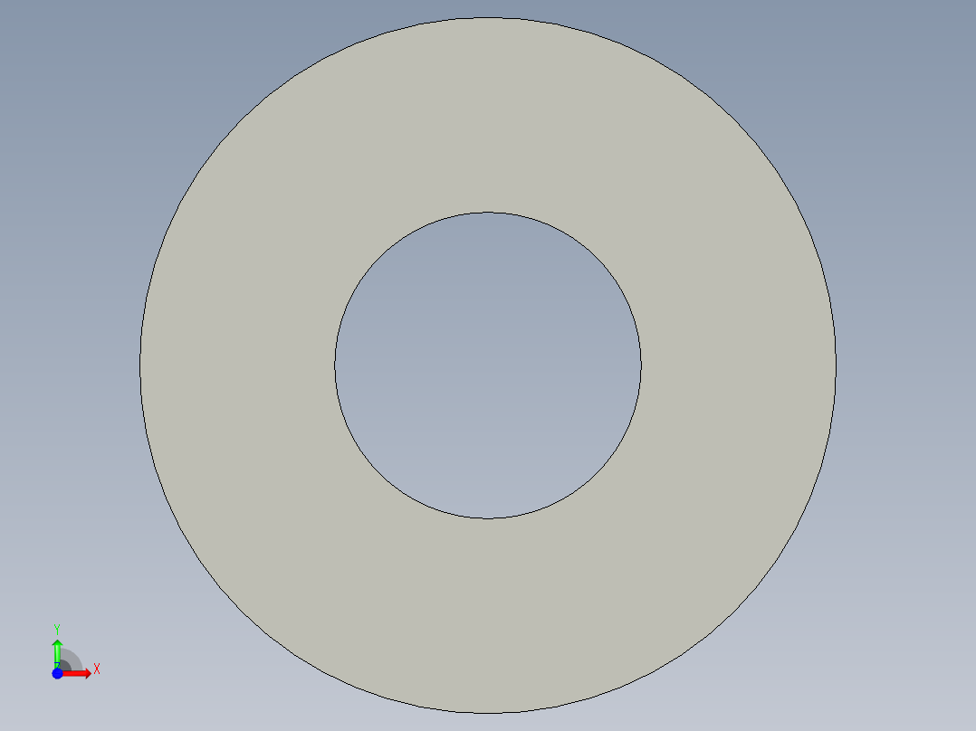 M2-M2 screw size FLAT WASHER.STEP前视图