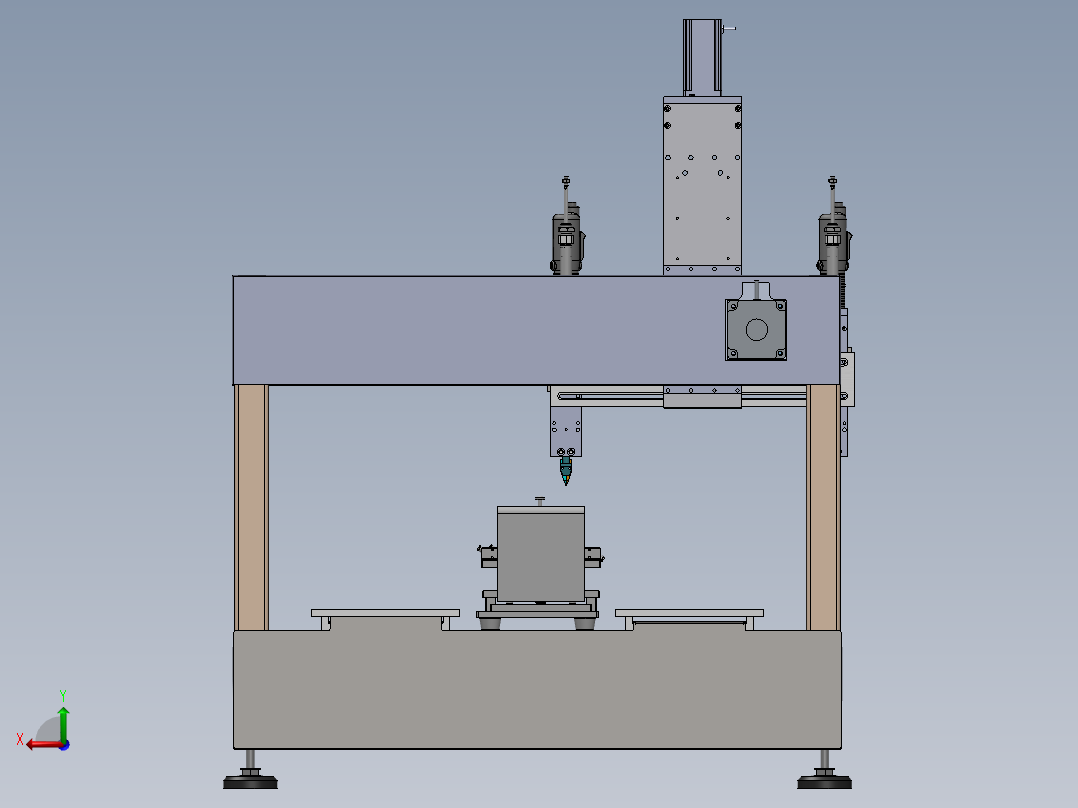 吹气式桌面双工位螺丝机sw18可编辑后视图