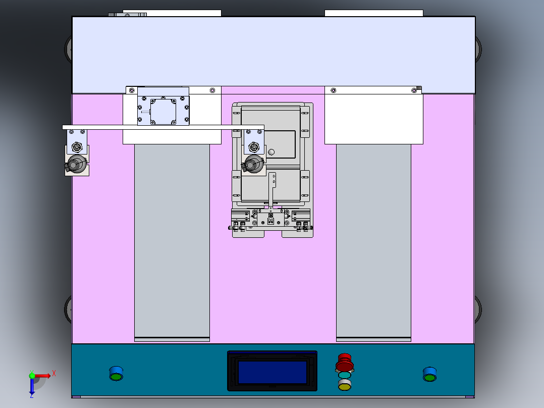 吹气式桌面双工位螺丝机sw18可编辑俯视图