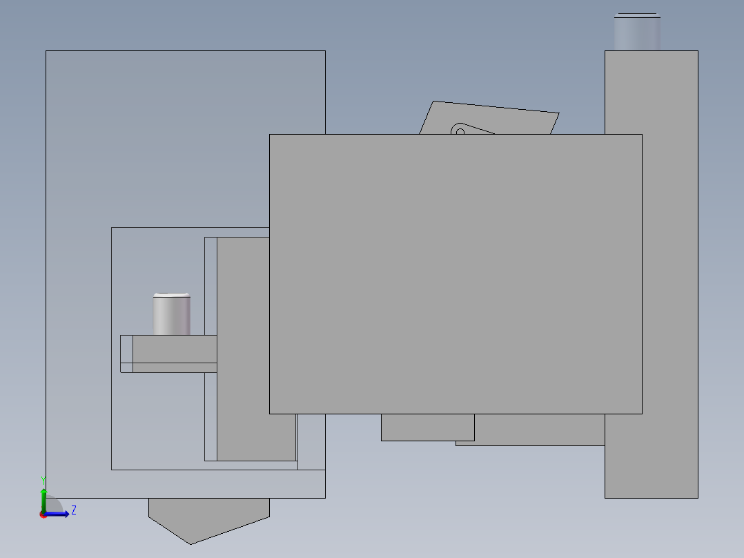 微型注塑机左视图