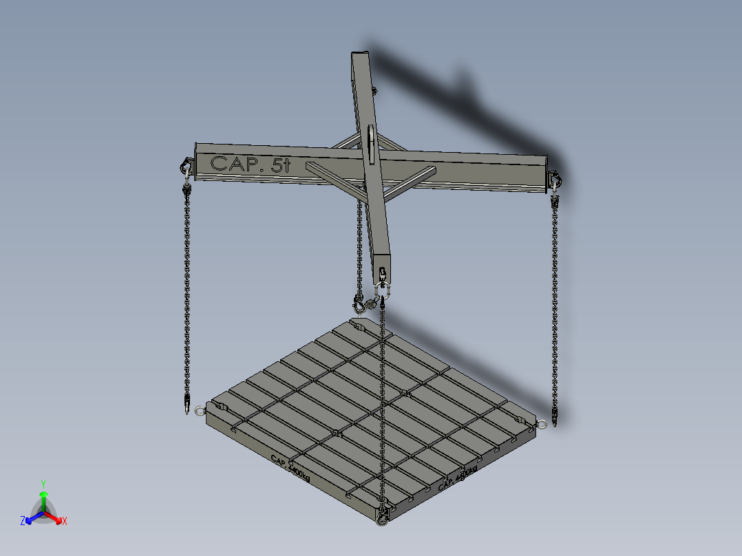 5T起重机构3D数模图纸 STEP格式