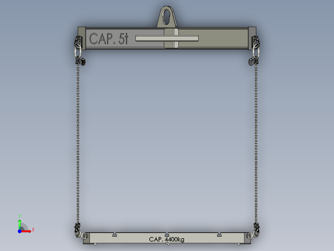 5T起重机构3D数模图纸 STEP格式前视图