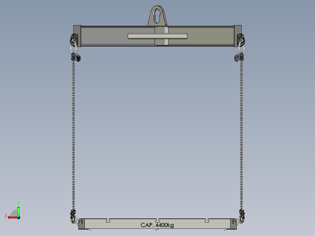 5T起重机构3D数模图纸 STEP格式后视图