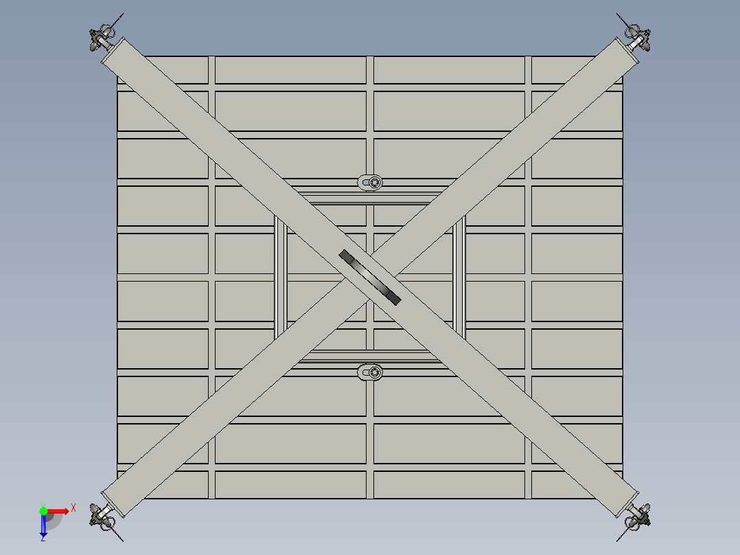 5T起重机构3D数模图纸 STEP格式俯视图