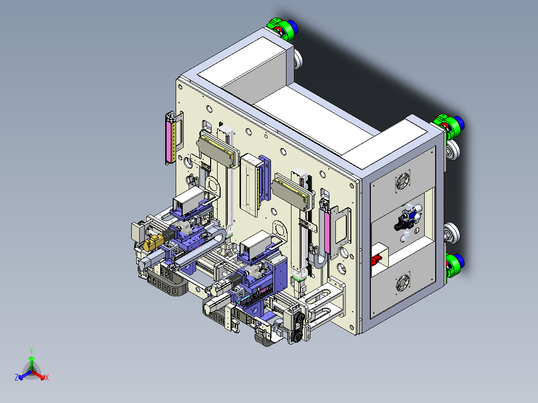 双工位热熔设备_step正等轴测图