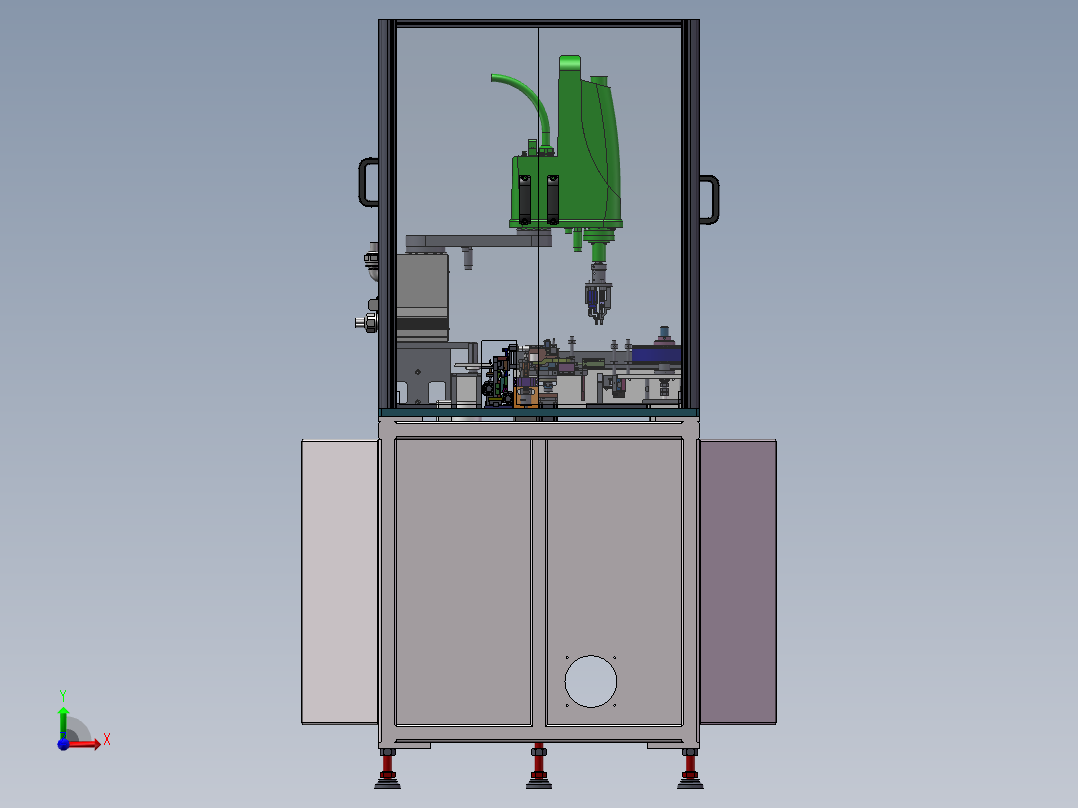 水平自动贴标机sw18前视图