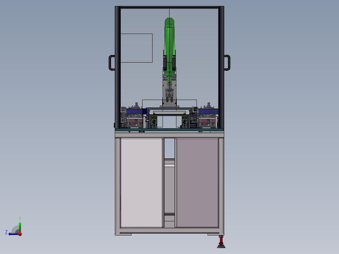 水平自动贴标机sw18右视图