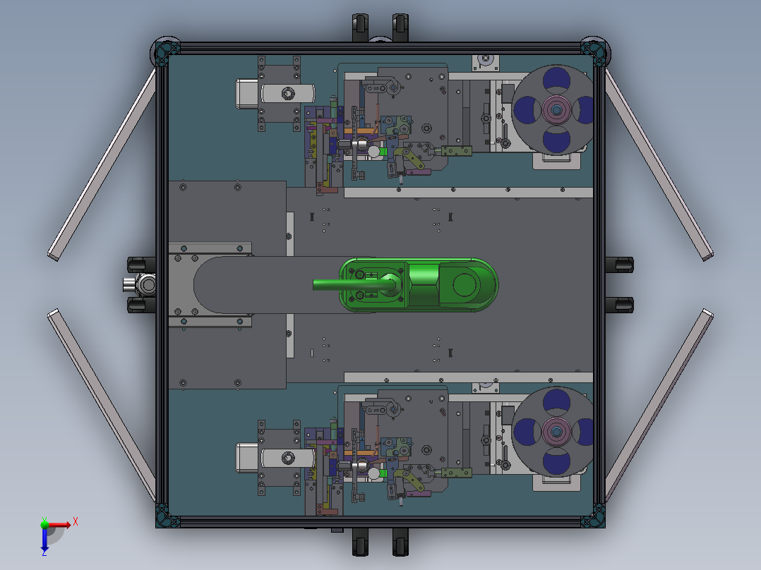 水平自动贴标机sw18俯视图