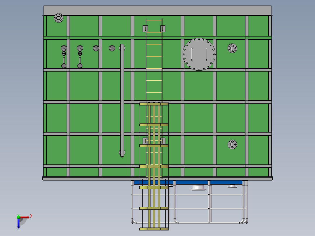 原油日用罐橇sw16可编辑俯视图