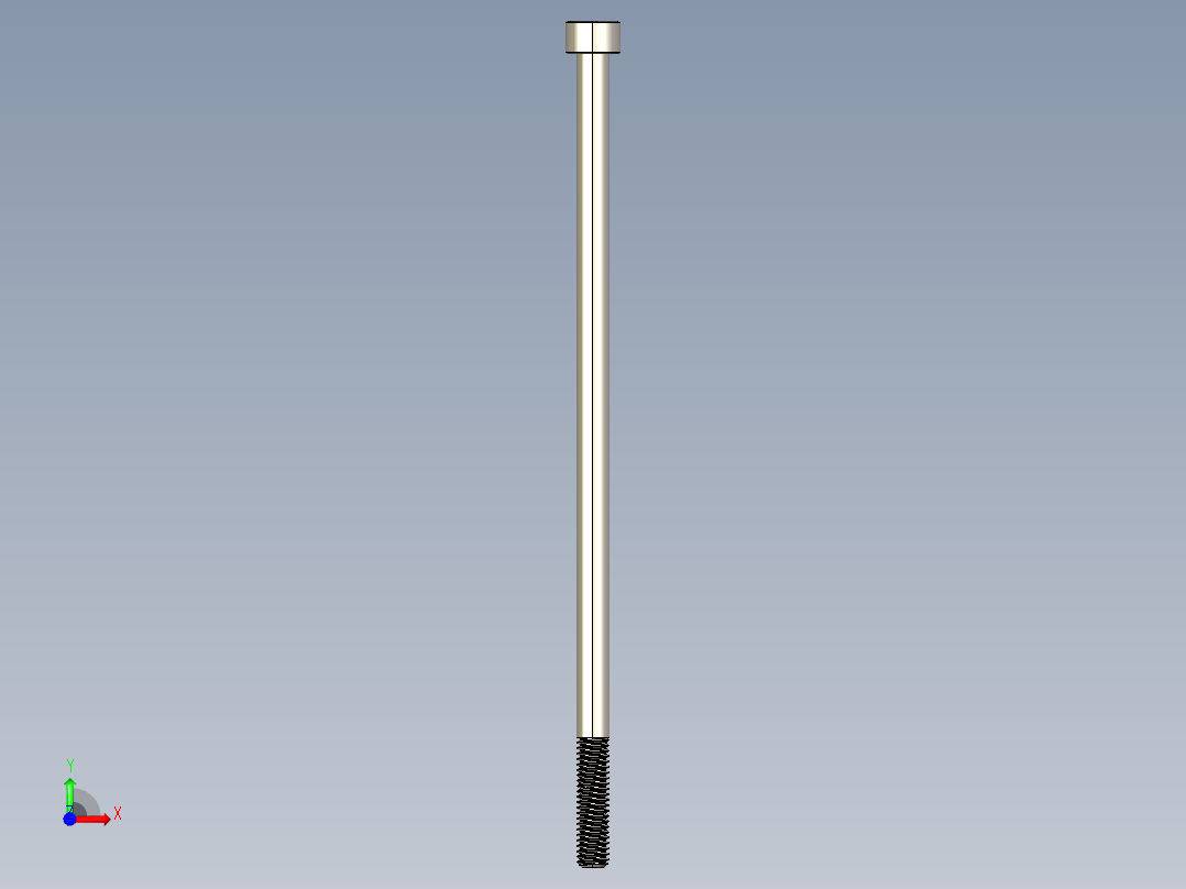 Screw_DIN_912_M6x150_A2.STEP公制内六角螺钉前视图