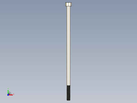 Screw_DIN_912_M6x150_A2.STEP公制内六角螺钉前视缩略图