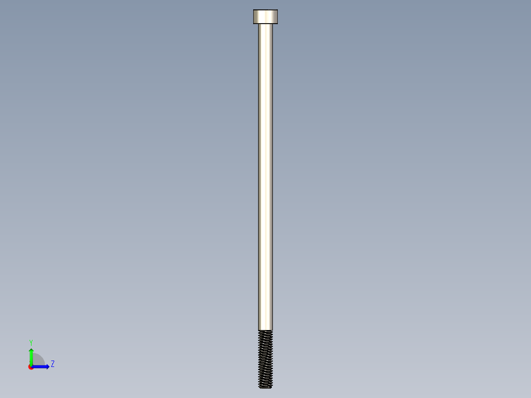 Screw_DIN_912_M6x150_A2.STEP公制内六角螺钉左视图