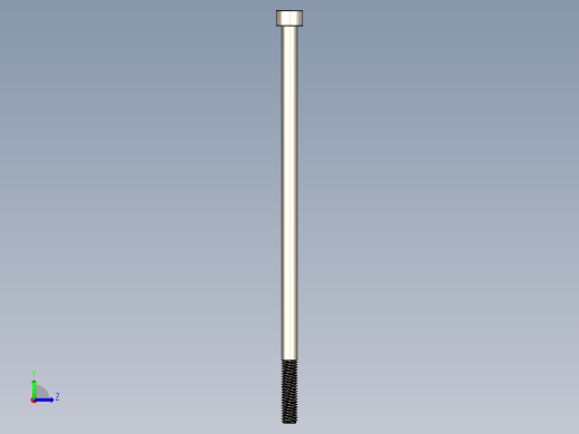 Screw_DIN_912_M6x150_A2.STEP公制内六角螺钉左视缩略图