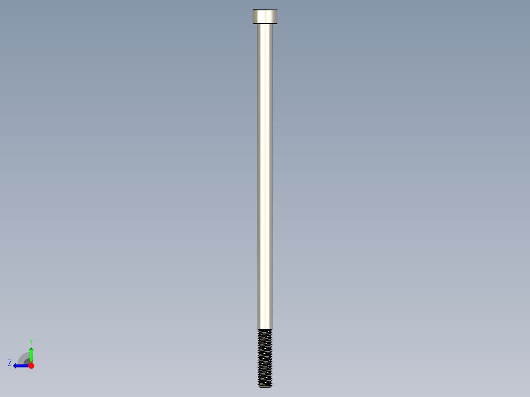Screw_DIN_912_M6x150_A2.STEP公制内六角螺钉右视图