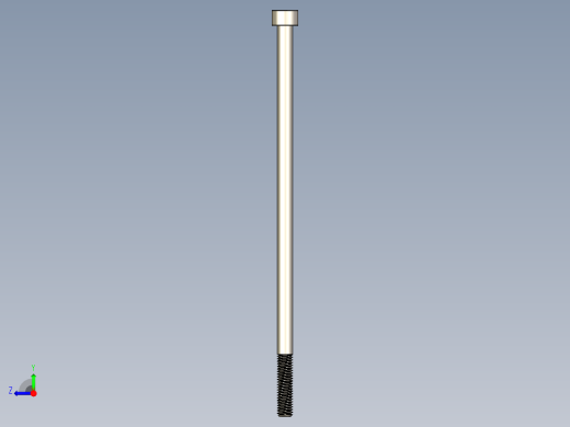Screw_DIN_912_M6x150_A2.STEP公制内六角螺钉右视缩略图