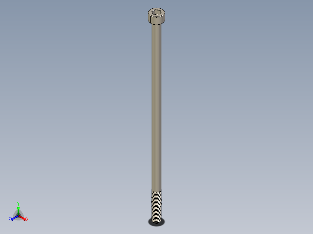 Screw_DIN_912_M6x150_A2.STEP公制内六角螺钉正等轴测图