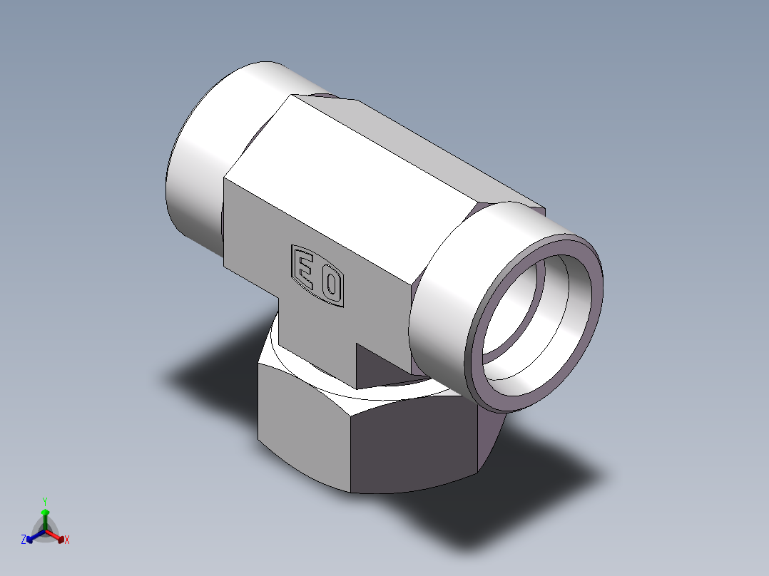 BC+BD 三通组合接头、BD-52正等轴测图