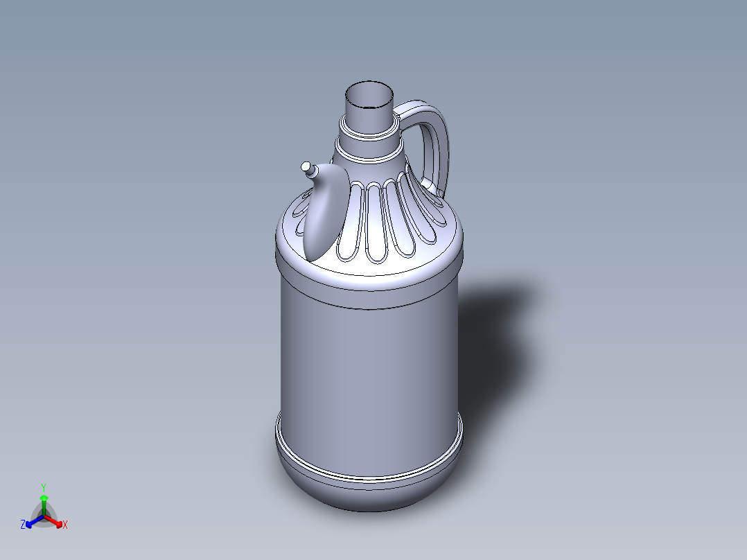 瓶子、罐子、桶(96)正等轴测图