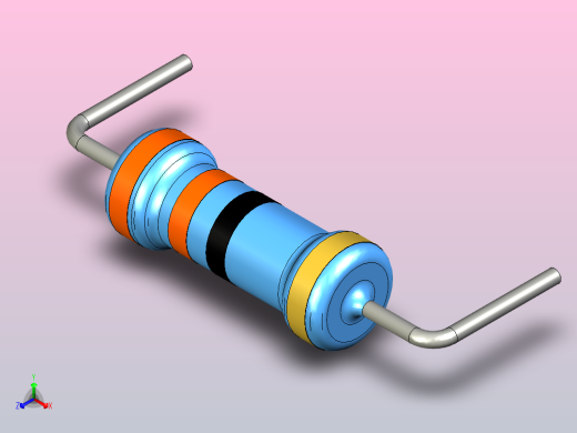 通孔电阻器33R正等轴测缩略图