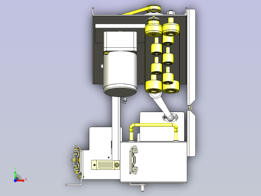 一种驱动部位的维护机构3D图纸前视缩略图