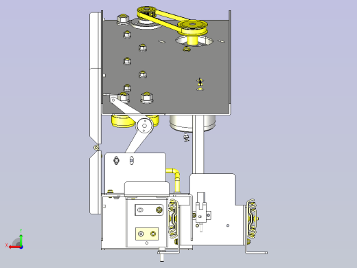 一种驱动部位的维护机构3D图纸后视缩略图