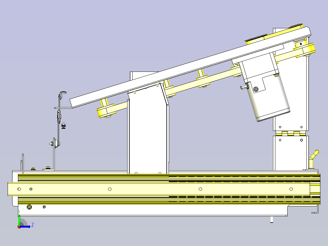 一种驱动部位的维护机构3D图纸左视图