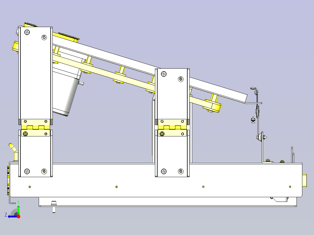 一种驱动部位的维护机构3D图纸右视图