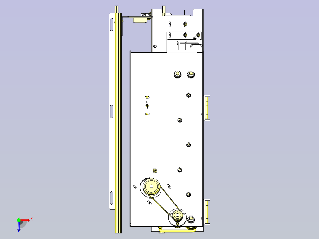 一种驱动部位的维护机构3D图纸俯视图