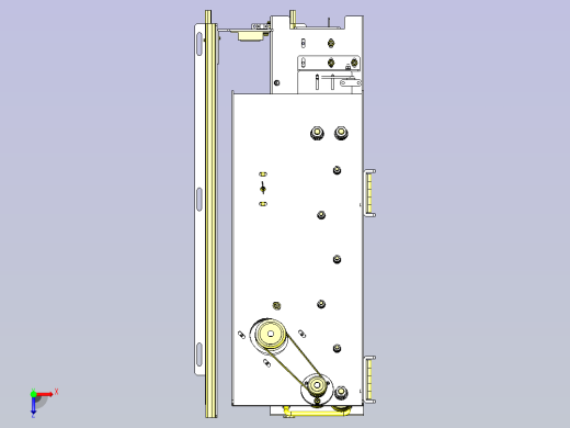 一种驱动部位的维护机构3D图纸俯视缩略图