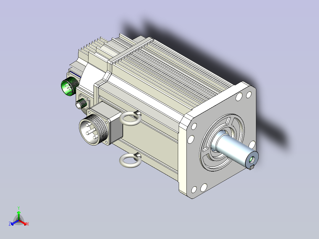 富士伺服电机 GYH552-BRAKE主视图