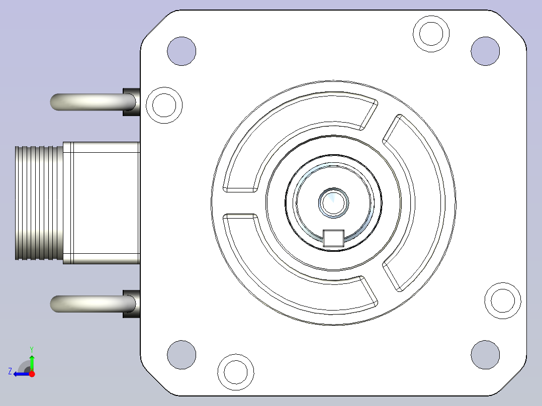 富士伺服电机 GYH552-BRAKE右视图