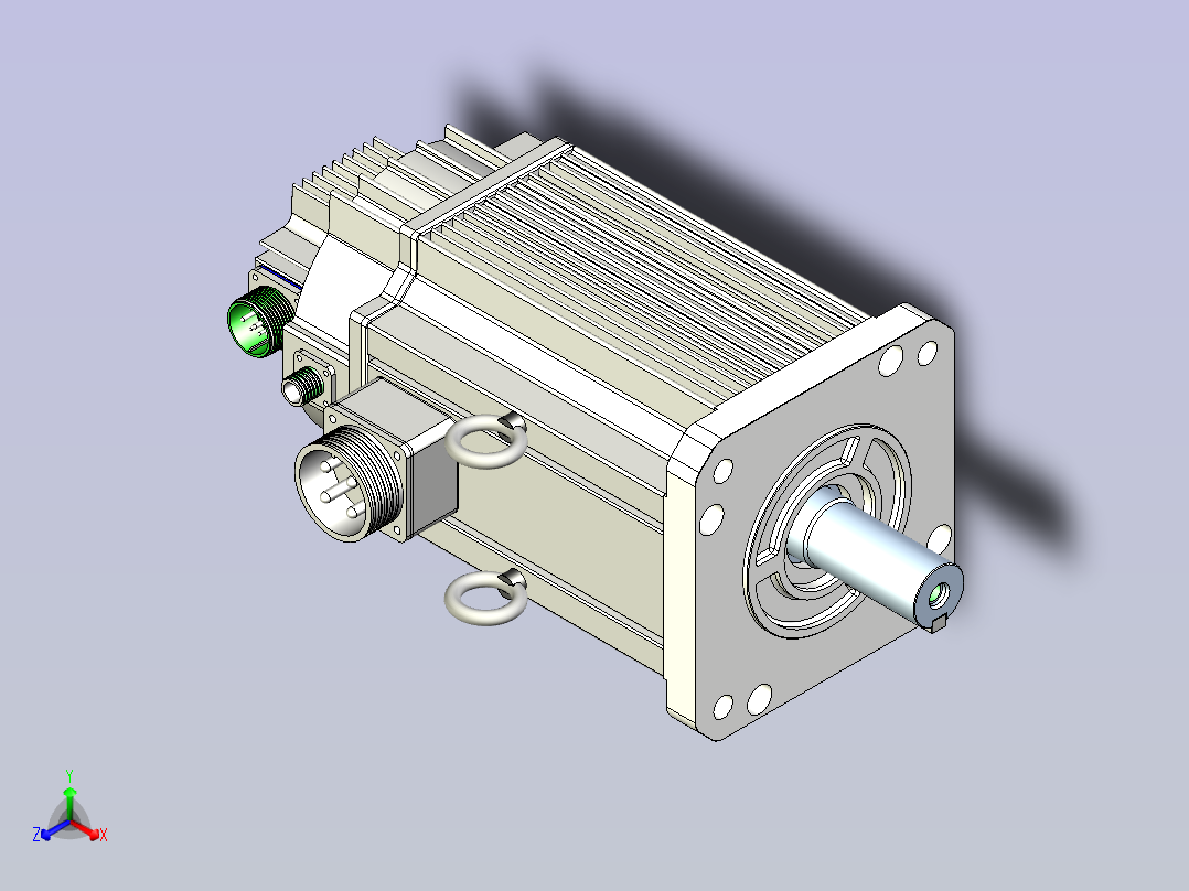 富士伺服电机 GYH552-BRAKE正等轴测图