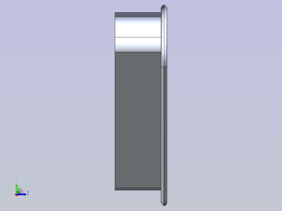 可3D打印的简易弹夹。左视图