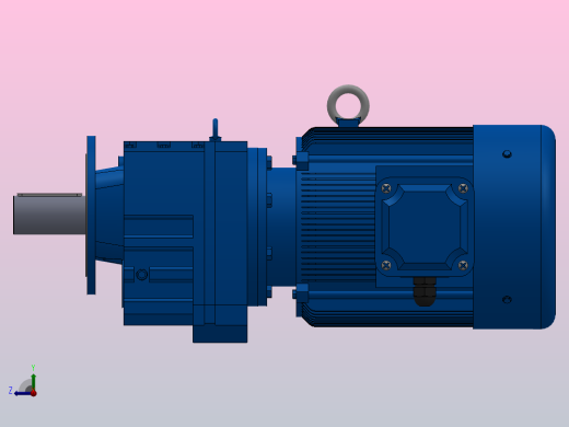 RF147法兰轴伸式安装斜齿轮减速机RF147-Y90-4P-280M-M1-0°-Φ450右视缩略图