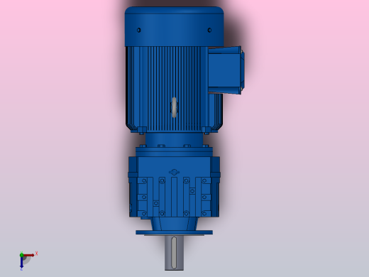 RF147法兰轴伸式安装斜齿轮减速机RF147-Y90-4P-280M-M1-0°-Φ450俯视缩略图