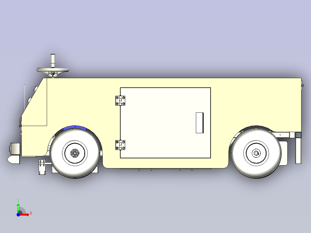 Agv自动导航车3D模型前视图